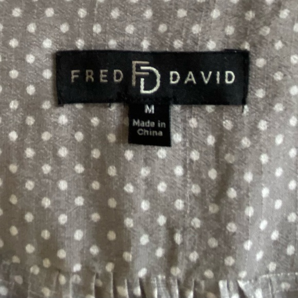 53. FRED DAVID Polka Dot Blouse - Picture 4 of 6